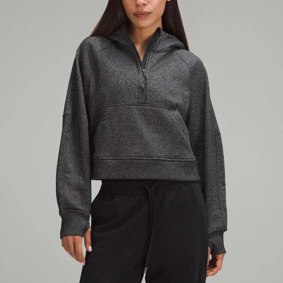 lululemon athletica Tops - NWT Lululemon Scuba Oversized Half-Zip Hoodie *SPARK, XS/S, Black/SILVER